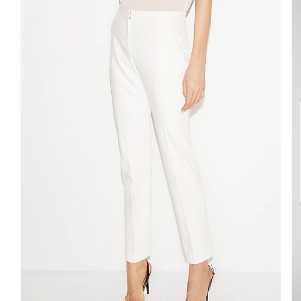 PETITE MID RISE RUFFLE POCKET COLUMNIST ANKLE PANT